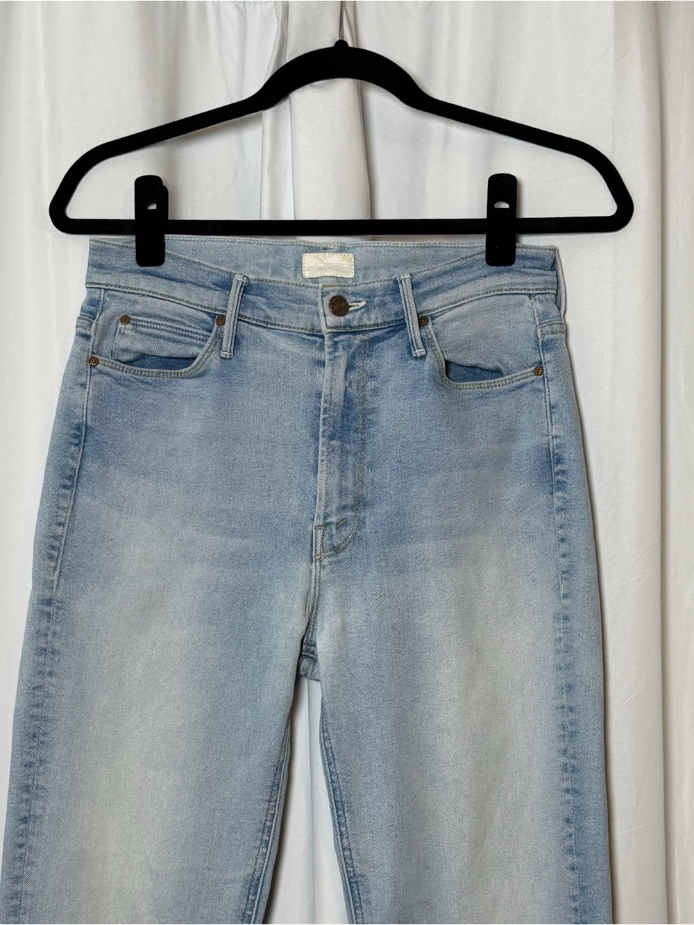 MOTHER The Dazzler Ankle Jeans 28 Light Wash Straight Leg - Picture 5 of 12
